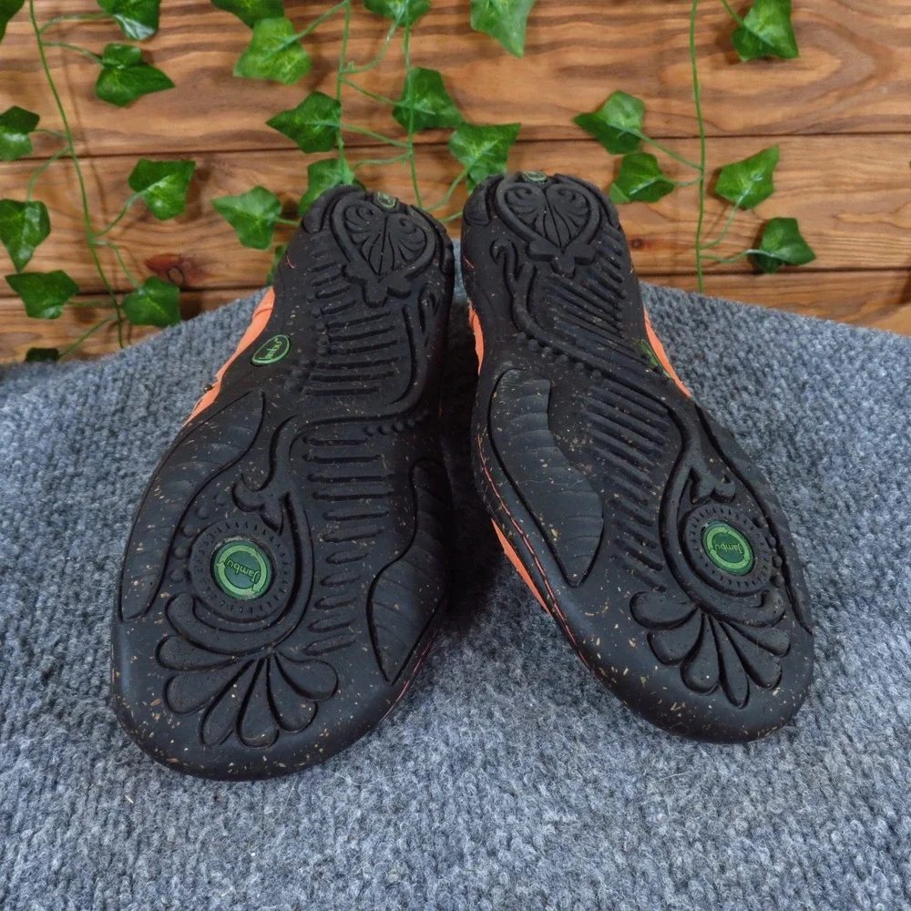 Jambu Edge Barefoot Women Flat Size 7 Casual‎ Comfort Walking Orange Leather - Picture 6 of 6